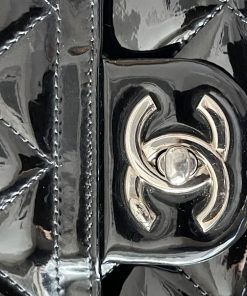 Alternative view of Chanel Quilted Patent Leather Coco Shine Black Flap Bag